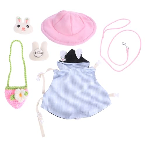 WEKADRIN Kleines Haustier Geschirr Set Atmungsaktive Meerschweinchen Weste mit Leine und Accessoires für Alltag und Festliche Anlässe Strapazierfähig und Attraktiv von WEKADRIN