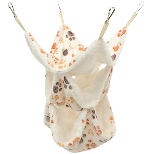 WEKADRIN Kleintier Hängematte aus Weichem Warmes Kratzfestes Schlafnest für Hamster Ratten und Eichhörnchen Doppellagig Sicher und Atmungsaktiv für Käfige von WEKADRIN