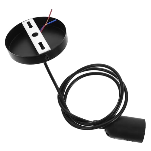WEKADRIN Lampenfassung mit Kabel Schwarz Industrial Hängelampe Fassung Einfach zu Installierende Deckenfassung für Wohnzimmer Esszimmer Schlafzimmer Retro Pendelleuchte Zubehör WEKADRIN Lampenfassung mit Kabel Schwarz Industrial Hängelampe Fassung Einfach zu Installierende Deckenfassung für Wohnzimmer Esszimmer Schlafzimmer Retro Pendelleuchte Zubehör von WEKADRIN