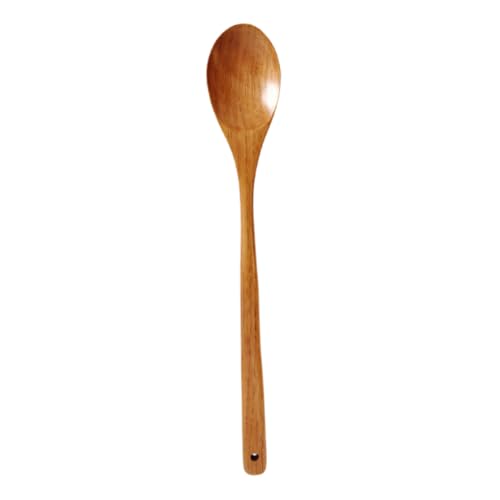 WEKADRIN Langstielige Holzkochlöffel Ergonomischer Leichter Rühr und Servierlöffel im Japanischen Stil für Tägliche Kochen zu Kochgeschirr Leicht zu Reinigen von WEKADRIN