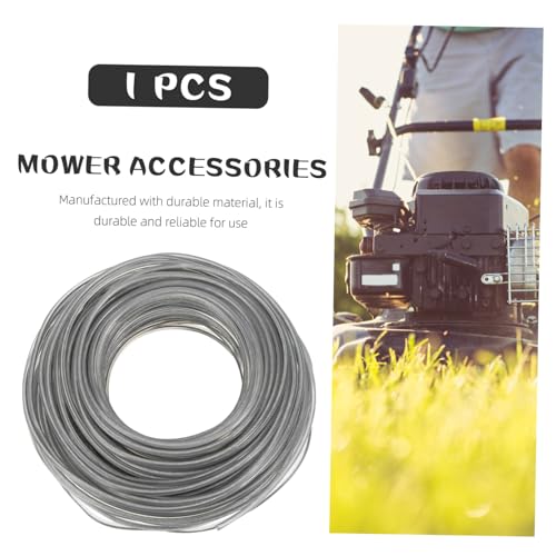 WEKADRIN Mähfaden Stahlseil Rasentrimmer Zubehör Verschleißfest Passend für Rasenmäher und Freischneider Garten Unkrautbürste Ersatzfaden für Präzises Gras Trimmen von WEKADRIN