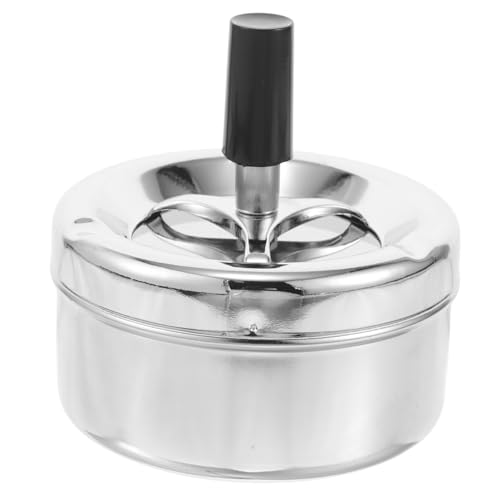 WEKADRIN Metall Aschenbecher mit Deckel und Drehbarem Tablett Push Down Funktion Geruchsdicht Winddicht Modernes Design Geeignet für Innen und Außenbereich Stilvolles Wohnaccessoire WEKADRIN Metall Aschenbecher mit Deckel und Drehbarem Tablett Push Down Funktion Geruchsdicht Winddicht Modernes Design Geeignet für Innen und Außenbereich Stilvolles Wohnaccessoire von WEKADRIN