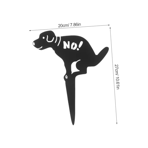 WEKADRIN Metall Gartensteckschild Hundeverbot No Pooping Warnschild Wetterfest Langlebig für Rasenfläche Park Gartendekoration von WEKADRIN