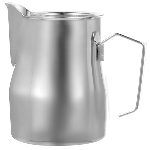 WEKADRIN Milchaufschäumer Kännchen Edelstahl mit Ausguss und Leichter Milchaufschäumer für Zuhause und Milchtee Ergonomisch und Langlebig von WEKADRIN