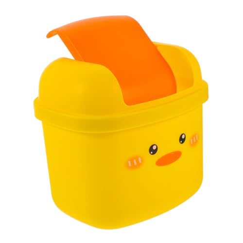 WEKADRIN Mini Desktop Mülleimer Kunststoff Kreativer Gelber Enten Abfallbehälter Kleiner Tragbarer Tischabfalleimer für Zuhause Büro Schlafzimmer WEKADRIN Mini Desktop Mülleimer Kunststoff Kreativer Gelber Enten Abfallbehälter Kleiner Tragbarer Tischabfalleimer für Zuhause Büro Schlafzimmer von WEKADRIN