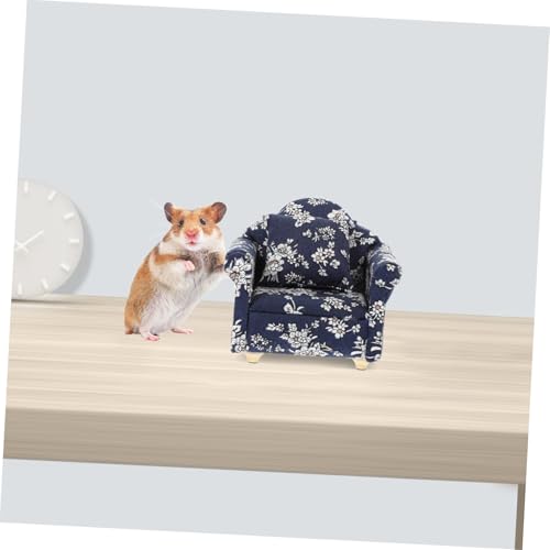 WEKADRIN Miniatur Sofa Hamsterbett Baumwolle Kleintierbett Dekoratives Hamstersofa für Käfig Kleine Haustiere Kuschelplatz Schlafplatz von WEKADRIN