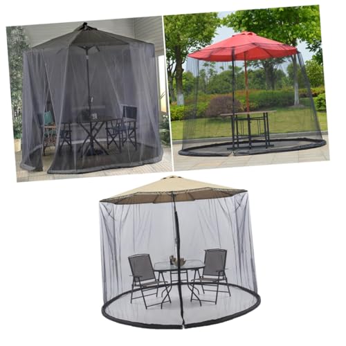WEKADRIN Moskitonetz für Sonnenschirm mit Reißverschluss Gartenpavillon Insektenschutz Netzabdeckung Atmungsaktiv und Tragbar für Terrasse Outdoor WEKADRIN Moskitonetz für Sonnenschirm mit Reißverschluss Gartenpavillon Insektenschutz Netzabdeckung Atmungsaktiv und Tragbar für Terrasse Outdoor von WEKADRIN