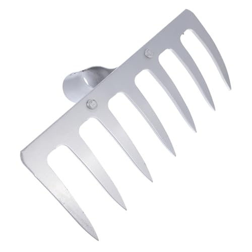 WEKADRIN Multifunktionaler Gartenrechen aus Metall Robuster Handrechen ohne Stiel Flexibel für Garten Rasen und Landwirtschaftliche Anwendungen zum Jäten und Laub Sammeln von WEKADRIN