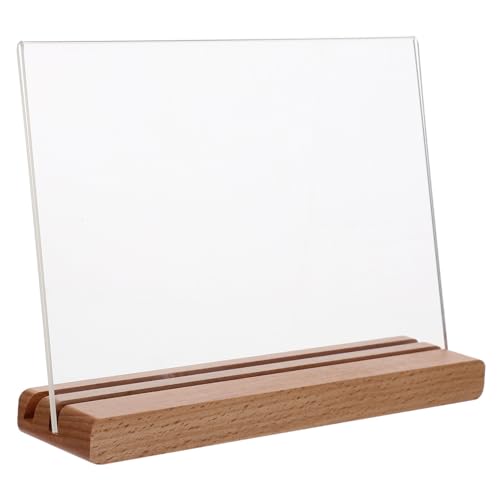 WEKADRIN Multifunktionaler Speisekarten Displayständer aus massivem Holz mit rutschfester Silikonbasis klarer Sicht für Preisschilder Buffet Werbeschilder geeignet für Restaurant Hotel und von WEKADRIN