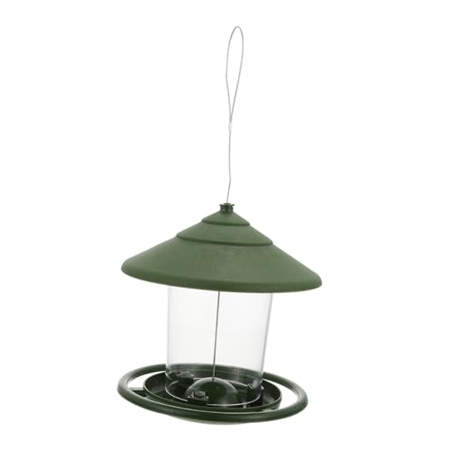 WEKADRIN Outdoor Vogel Futterspender Hängend Kompakt Robust Wetterfest Behälter Für Wildvögel Garten Futterstation Einfach Zu Montieren Pflegeleicht von WEKADRIN