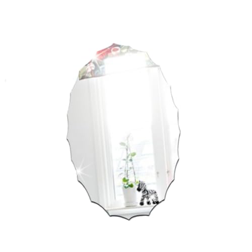 WEKADRIN Ovaler Silberner Spiegelaufkleber mit Spitzenmuster Flexibler Funktionaler Badspiegel zum Kleben Glatten Oberflächen Wie Fliesen Glas Möbel DIY Wanddeko für Bad und Hotel WEKADRIN Ovaler Silberner Spiegelaufkleber mit Spitzenmuster Flexibler Funktionaler Badspiegel zum Kleben Glatten Oberflächen Wie Fliesen Glas Möbel DIY Wanddeko für Bad und Hotel von WEKADRIN