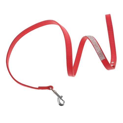 WEKADRIN PU Hundeleine mit Strassbesatz Verstellbare Trainingsleine für Kleine Hunde Bunte Flexible Laufleine für Haustiere Geeignet zum Spazierengehen Joggen und Outdoor Aktivitäten Rot WEKADRIN PU Hundeleine mit Strassbesatz Verstellbare Trainingsleine für Kleine Hunde Bunte Flexible Laufleine für Haustiere Geeignet zum Spazierengehen Joggen und Outdoor Aktivitäten Rot von WEKADRIN