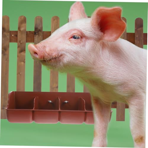 WEKADRIN Plastik Schweine Futtertrog mit Fächern Langlebig Verschleißfest Installieren Geeignet für Neugeborene Ferkel und Landwirtschaftliche Fütterung von WEKADRIN