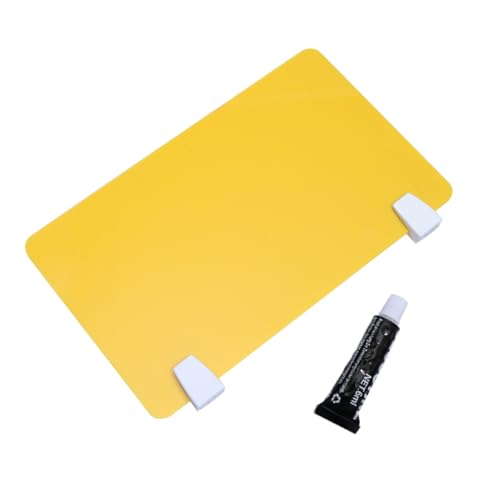 WEKADRIN Praktische Acryl Büro Tisch Trennwand Gelb Robuster Desktop Baffle für Arbeitsplatz Einfache Vielseitig Nutzbar als Test und Sichtschutz für Schule und Büro von WEKADRIN