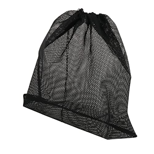 WEKADRIN Pumpenfilterbeutel aus Polyester mit Kordelzug und Fixierschnalle Schutznetz für Teich Schwimmbadpumpen Langlebiger Filtersack gegen Schmutz und Beschädigungen Schwarz von WEKADRIN