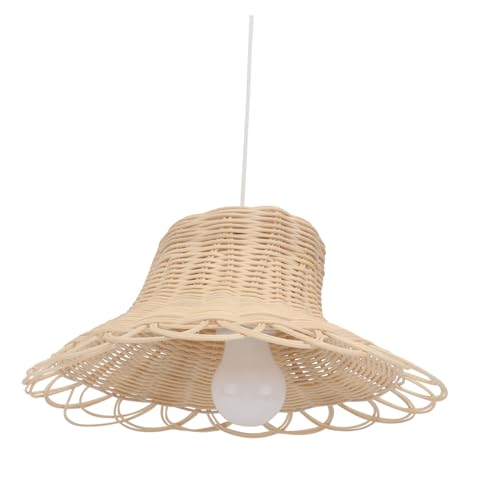 WEKADRIN Rattan Lampenschirm Deckenleuchte Handgefertigt Natürliche Flechtoptik Staubschutz Warmes Für Schlafzimmer Esszimmer Wohnzimmer WEKADRIN Rattan Lampenschirm Deckenleuchte Handgefertigt Natürliche Flechtoptik Staubschutz Warmes Für Schlafzimmer Esszimmer Wohnzimmer von WEKADRIN