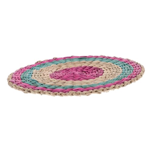 WEKADRIN Runde Handgefertigte Seetang Untersetzer Hitzebeständig Robust Natürliche Tischsets für Innen und Außen Farmhouse Boho Esstisch Dekoration von WEKADRIN