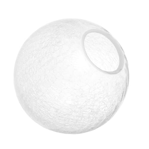 WEKADRIN Runder Glaslampenschirm mit Rissiger Oberfläche Transparentes Lampenschirmzubehör für Pendelleuchten Einfach zu Montierender Lampenschirm für Deckenlampen Geeignet für Wohnzimmer von WEKADRIN