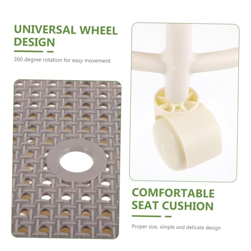 WEKADRIN Runder Niedriger Hocker mit Kompakter Kleiner Rollhocker für Erwachsene und Platzsparend Hohe Tragfähigkeit Flexibler Pediküre Arbeitsstuhl für Zuhause und Büro WEKADRIN Runder Niedriger Hocker mit Kompakter Kleiner Rollhocker für Erwachsene und Platzsparend Hohe Tragfähigkeit Flexibler Pediküre Arbeitsstuhl für Zuhause und Büro von WEKADRIN