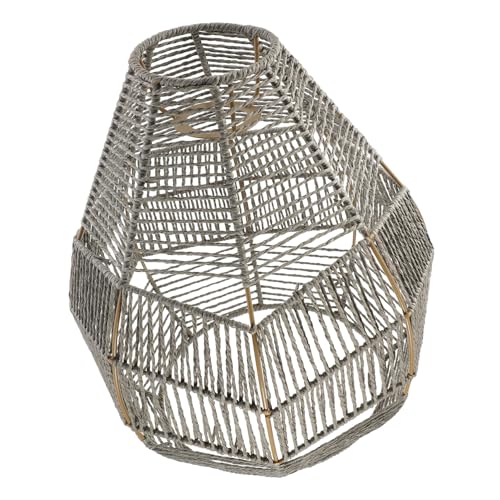 WEKADRIN Rustikaler Handgewebter Lampenschirm aus Papierseil im Retro stil Imitation Rattan Deckenlampenschirm Dekorativ für Pendelleuchte für Wohnzimmer Esszimmer und WEKADRIN Rustikaler Handgewebter Lampenschirm aus Papierseil im Retro stil Imitation Rattan Deckenlampenschirm Dekorativ für Pendelleuchte für Wohnzimmer Esszimmer und von WEKADRIN