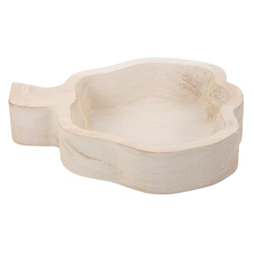 WEKADRIN Rustikaler Holz Servierplatte Kürbisform Vielseitiges Holztablett für Obst Snacks und Käse Tragbar Robust für Herbst Halloween Thanksgiving und Partys von WEKADRIN
