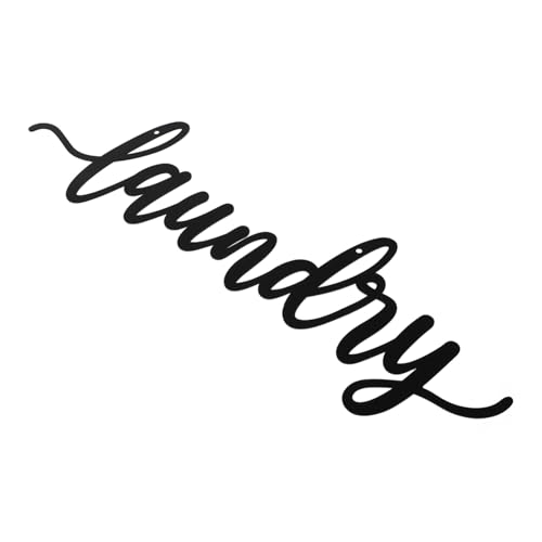 WEKADRIN Rustikales Eisen waschküchen schild Langlebige Wanddekoration aus Hochwertigem Eisen Hängendes Ornament für Waschraum Einfache Vintage deko für Zuhause und Geschäft von WEKADRIN