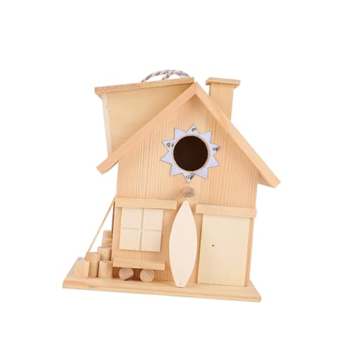 WEKADRIN Rustikales Holz Vogelhaus zum Aufhängen Wetterfestes Nistkasten mit Sitzstange Langlebig für Garten Balkon Terrasse Installieren für Kleine Wildvögel Draußen WEKADRIN Rustikales Holz Vogelhaus zum Aufhängen Wetterfestes Nistkasten mit Sitzstange Langlebig für Garten Balkon Terrasse Installieren für Kleine Wildvögel Draußen von WEKADRIN