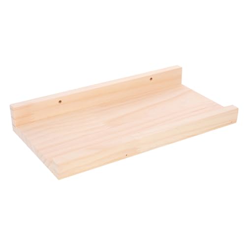 WEKADRIN Rustikales Schwebendes Wandregal aus Holz Kompaktes Platzsparendes Wandboard für Küche Bad Wohnzimmer Vielseitiges Regal zur Dekorativen Aufbewahrung Kleiner Gegenstände von WEKADRIN