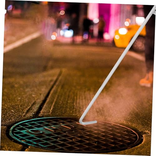 WEKADRIN Schachtdeckel Haken Lang Stark Robuster Schachtdeckelheber für Kanaldeckel Rolltor Türheber Vielseitig Einsetzbar für Wartung und Werkstatt von WEKADRIN