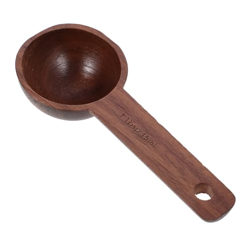 WEKADRIN Schwarzer Walnussholz Kaffeelöffel Messlöffel Küchenmaßlöffel Multifunktionaler Teelöffel für Gemahlenen Kaffee und Trockene Zutaten Langlebig und Formstabil von WEKADRIN