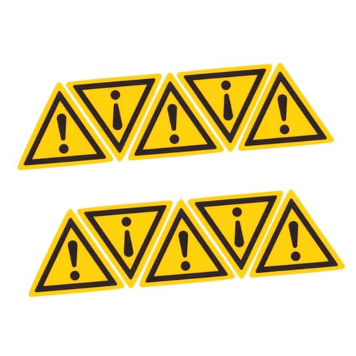 WEKADRIN Selbstklebendes Warnschild 10 Stück Dreieckige Warnaufkleber Warnaufkleber Für Auto Aus-aufkleber Lustiges Sicherheitsschild Sicherheitsetikett von WEKADRIN
