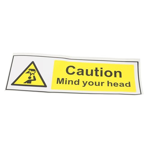 WEKADRIN Selbstklebendes Warnschild Achtung Kopf Robustes Low Overhead Warning Sign Stark Haftender Aufkleber für Niedrige Decken Langlebiges Warnschild mit UV schutz für Innen von WEKADRIN