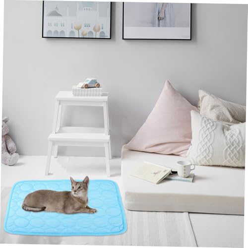 WEKADRIN Selbstkühlende Kühlmatte für Haustiere aus Atmungsaktivem EIS seidenmaterial Waschbar für Hunde Katzen Vielseitig Nutzbar Sofa Auto Garten für Heiße Sommertage Xs von WEKADRIN