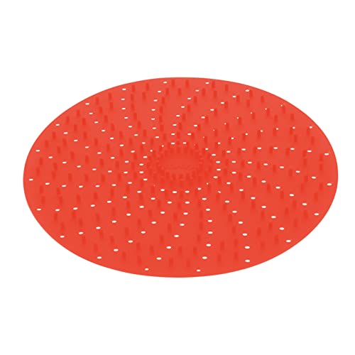 WEKADRIN Silikon Air Fryer Matte Rund Wiederverwendbar Antihaft Backmatte Luftfritteuse Einsatz Spülmaschinenfest Hitzebeständig für Snacks Brot Chicken Wings Schützt Heißluftfritteuse von WEKADRIN