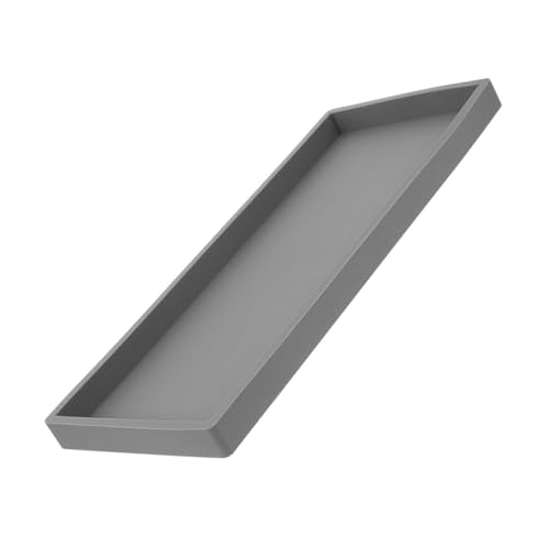 WEKADRIN Silikon Badezimmer Organizer Tablett Rechteckig Graues Aufbewahrungstablett rutschfest Langlebig für Waschbecken und Waschtisch Hotelbedarf Multifunktional WEKADRIN Silikon Badezimmer Organizer Tablett Rechteckig Graues Aufbewahrungstablett rutschfest Langlebig für Waschbecken und Waschtisch Hotelbedarf Multifunktional von WEKADRIN
