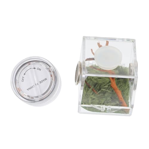 WEKADRIN Springspinne Zuchtbox Klein mit Luftbefeuchter und Lampe Transparente Insektenbox für Spinnen und Kleine Haustiere Atmungsaktiv Bruchsicher Einfach zu Reinigen und Pflegen WEKADRIN Springspinne Zuchtbox Klein mit Luftbefeuchter und Lampe Transparente Insektenbox für Spinnen und Kleine Haustiere Atmungsaktiv Bruchsicher Einfach zu Reinigen und Pflegen von WEKADRIN