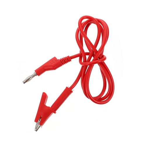 WEKADRIN Stapelbarer Bananenstecker Testleitung mit Krokodilklemme Multimeter Messkabel Elektronik Prüfspitzen Kabel Rot von WEKADRIN