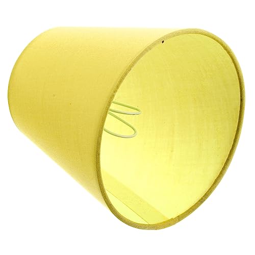 WEKADRIN Stoff Lampenschirm für Tischlampe Langlebige Abdeckung für Stehlampe Installieren für Schlafzimmer und Wohnzimmer mit Praktischem Design Zitronengelb von WEKADRIN