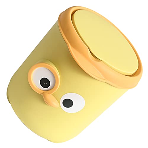 WEKADRIN Süßer Desktop Mülleimer mit Deckel Mini Abfalltonne für Büro und Zuhause Stabiler und Rutschfester Behälter Verhindert Gerüche Design Gelb WEKADRIN Süßer Desktop Mülleimer mit Deckel Mini Abfalltonne für Büro und Zuhause Stabiler und Rutschfester Behälter Verhindert Gerüche Design Gelb von WEKADRIN