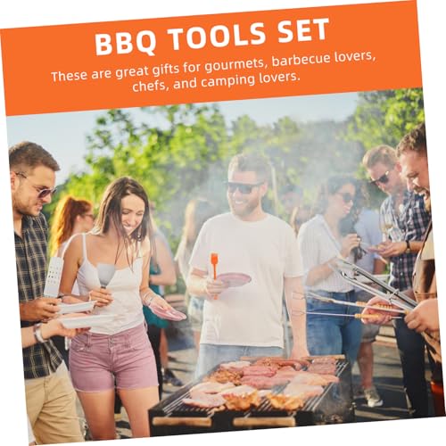 WEKADRIN Teiliges Edelstahl Outdoor BBQ Barbecue Zubehör Hitzebeständig Praktisches Grillbesteck für Garten Party für Grillfans von WEKADRIN
