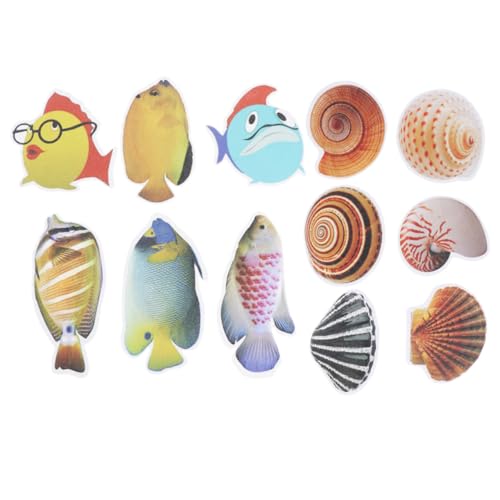 WEKADRIN Teiliges PVC Rutsch Sticker Badewanne Bad Bodenaufkleber Bunt Rutschhemmend mit Fisch und Schneckenmotiv für Sicheres Duschen und Bad von WEKADRIN