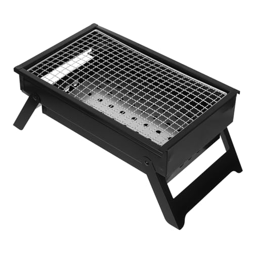 WEKADRIN Tragbarer Holzkohlegrill aus Edelstahl und Handlich mit Verbesserter Herausziehbarer Kohlebox für Outdoor Camping Picknick und Grillen für Personen Leicht zu Reinigen und von WEKADRIN