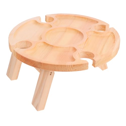 WEKADRIN Tragbarer Klappbarer Outdoor weintisch Rund Leicht Robust für Garten Camping Picknick Strand WEKADRIN Tragbarer Klappbarer Outdoor weintisch Rund Leicht Robust für Garten Camping Picknick Strand von WEKADRIN