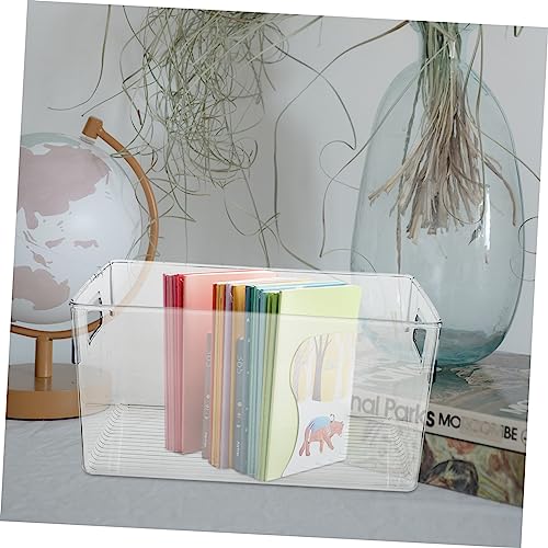 WEKADRIN Transparente Aufbewahrungsbox Aus Kunststoff Dokumentenbox Für Bücher Und Zeitungen Durchsichtige Mehrzweckbox Für Home Und Klassenzimmer Leicht Und Praktisch von WEKADRIN