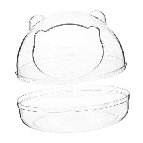 WEKADRIN Transparente Hamster Badebox Haustier Sauna Waschraum Langlebig Abnehmbar Einfach zu Reinigen für Chinchilla Meerschweinchen Kleintiere von WEKADRIN
