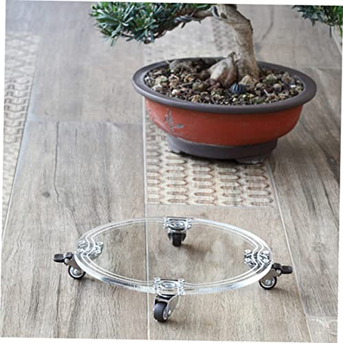 WEKADRIN Transparenter Runder Pflanzenteller mit Beweglicher Blumentopf Untersetzer aus Acryl Rutschfestes Rollbrett für Pflanzkübel Robuster Pflanzkübel Transportbrett für Innen und Außen WEKADRIN Transparenter Runder Pflanzenteller mit Beweglicher Blumentopf Untersetzer aus Acryl Rutschfestes Rollbrett für Pflanzkübel Robuster Pflanzkübel Transportbrett für Innen und Außen von WEKADRIN