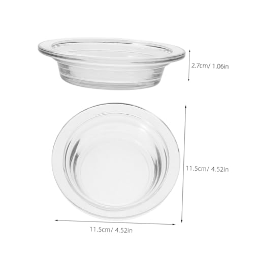 WEKADRIN Transparentes Glas tablett für Duftlampe Wiederverwendbares Wachswärmer tablett Auslaufsichere Aromatherapie öllampen unterlage Hitzebeständig Vielseitig für Wachs Ölbehälter Ø von WEKADRIN