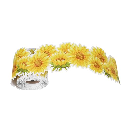 WEKADRIN Tropische Blumen Pinnwand Bordüre mit Hibiskus Design Langlebige und Vielseitige Randdekoration für Klassenzimmer Sommerparty Büro und Zuhause Einfache Anbringung Verschiedene von WEKADRIN