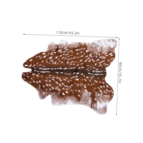 WEKADRIN Verdickter Weicher Schlafzimmer Teppich mit Rutschfester Unterseite Dekorativer Wohnbereich Teppich Waschbarer Haushaltsbodenbelag mit Gemütlichem Sika Hirsch Motiv von WEKADRIN
