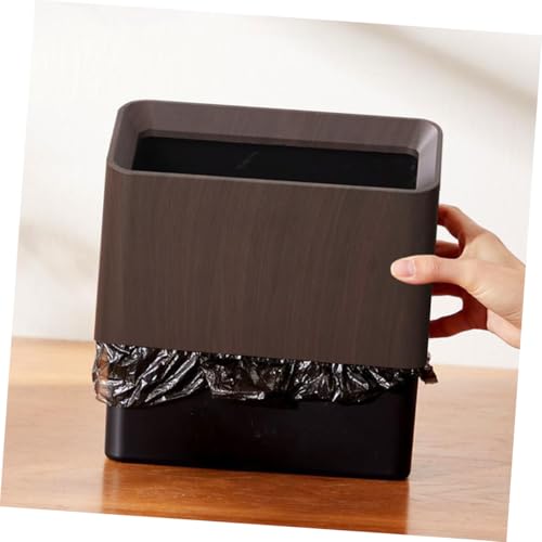 WEKADRIN Vintage Desktop Mülleimer Klein Stabiler Abfallbehälter für Büro Küche Wohnzimmer Kompakter Tischabfalleimer mit Robustem Design für Kleine Müllreste von WEKADRIN